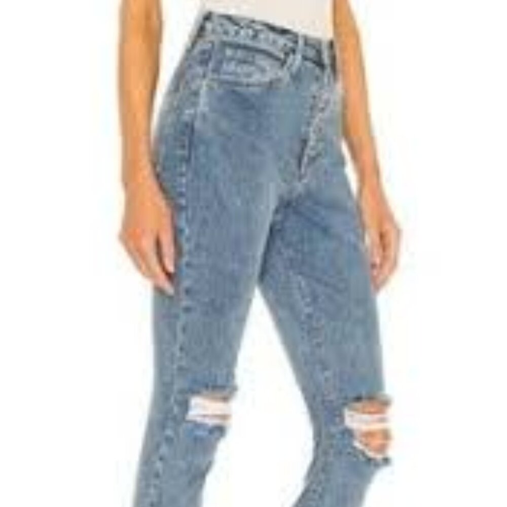 WeWoreWhat Danielle Comfort Stretch Straight, Distressed, 28x29, NWT $168 MSRP
